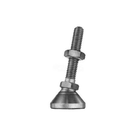 J.W. Winco Leveling Mount, 5/16-18 x 2" Thread Length , 1.25" Base Dia, 2.88"H, 2300 Lbs. Load Cap - USA 5T2LIT
